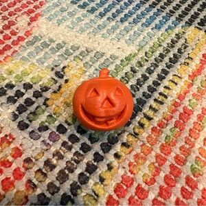 Vintage Diener IND 1987 * Orange Pumpkin Shaped Pencil Topper Halloween Rare HTF